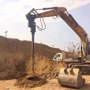 液压螺旋钻机 挖掘机螺旋打桩机 光伏桩多功能旋挖钻机合金钻头